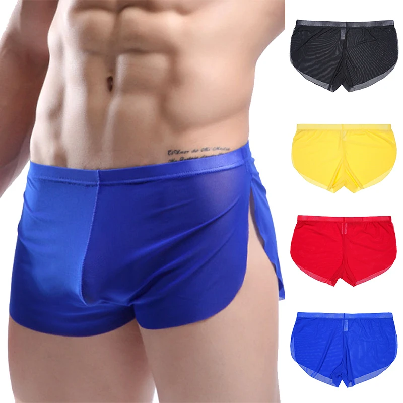 Mesh Ondergoed Shorts Panties Onderbroek Lage Taille Ultra-Dunne Nachtkleding Homewear Casual