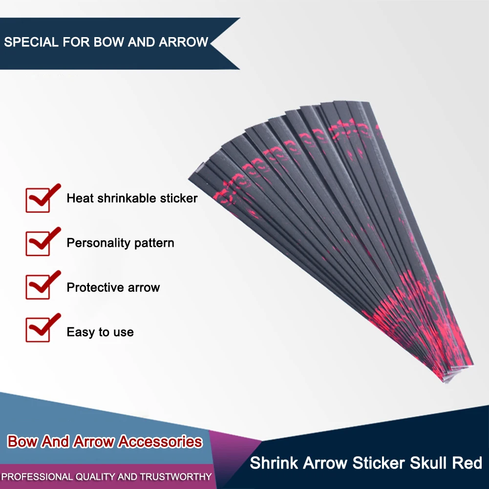 

15pcs DIY Archery Tool Sticker Personalized Pattern DIY Heat Shrinkable Sticker Paster Adhesive Accessories for Archery Hunting