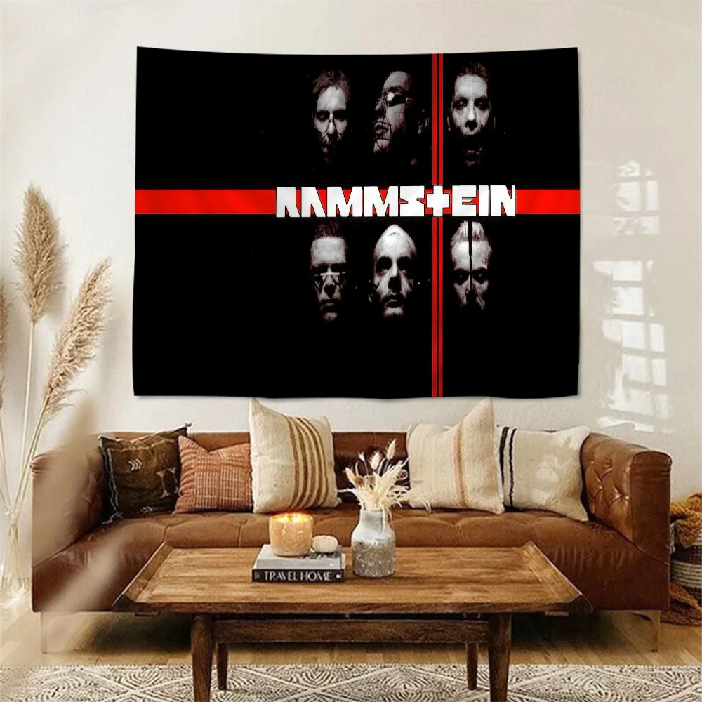 R-Rammstein Cartoon Tapestry For Living Room Home Dorm Decor INS