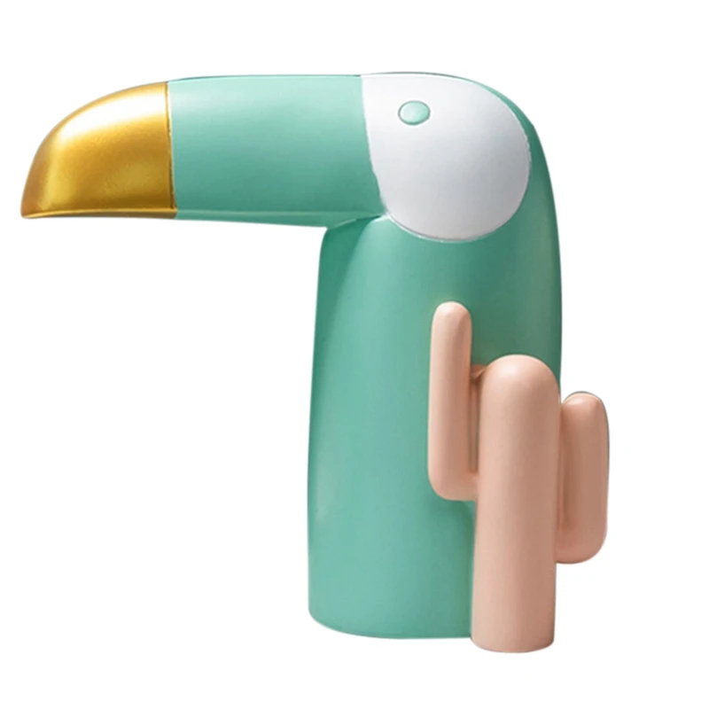 

Скандинавские Мультяшные украшения из мультфильма Toucan, поделки из смолы для дома, настольные статуэтки для ТВ, миниатюрные украшения в виде...