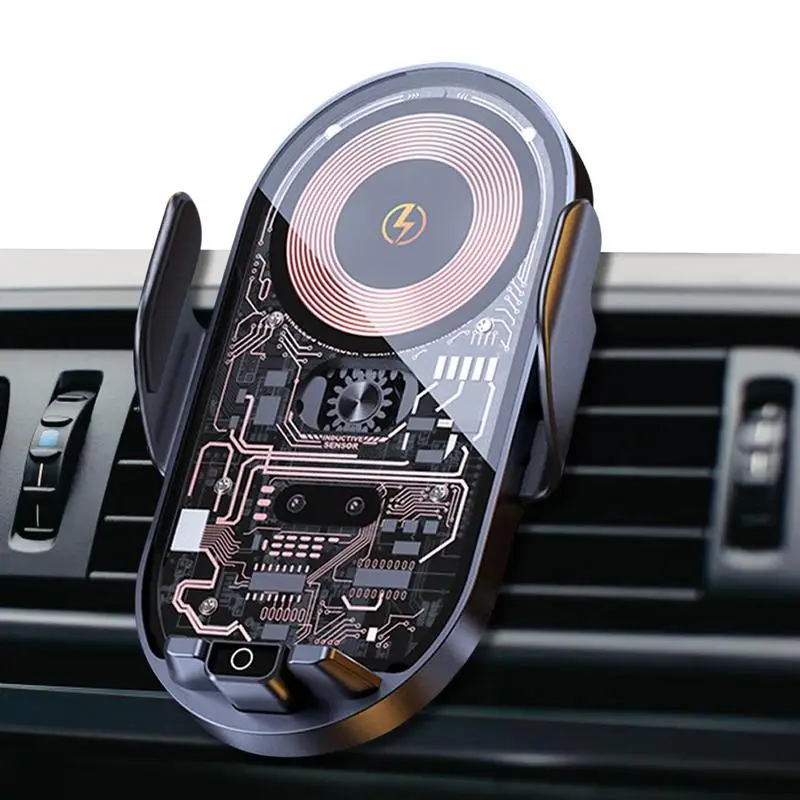 

Автомобильное беспроводное зарядное устройство для телефона с автоматическим зажимом, подставка для быстрой зарядки телефона 15 Вт, подставка для быстрой зарядки с вращением на 360 градусов, подставка для приборной панели