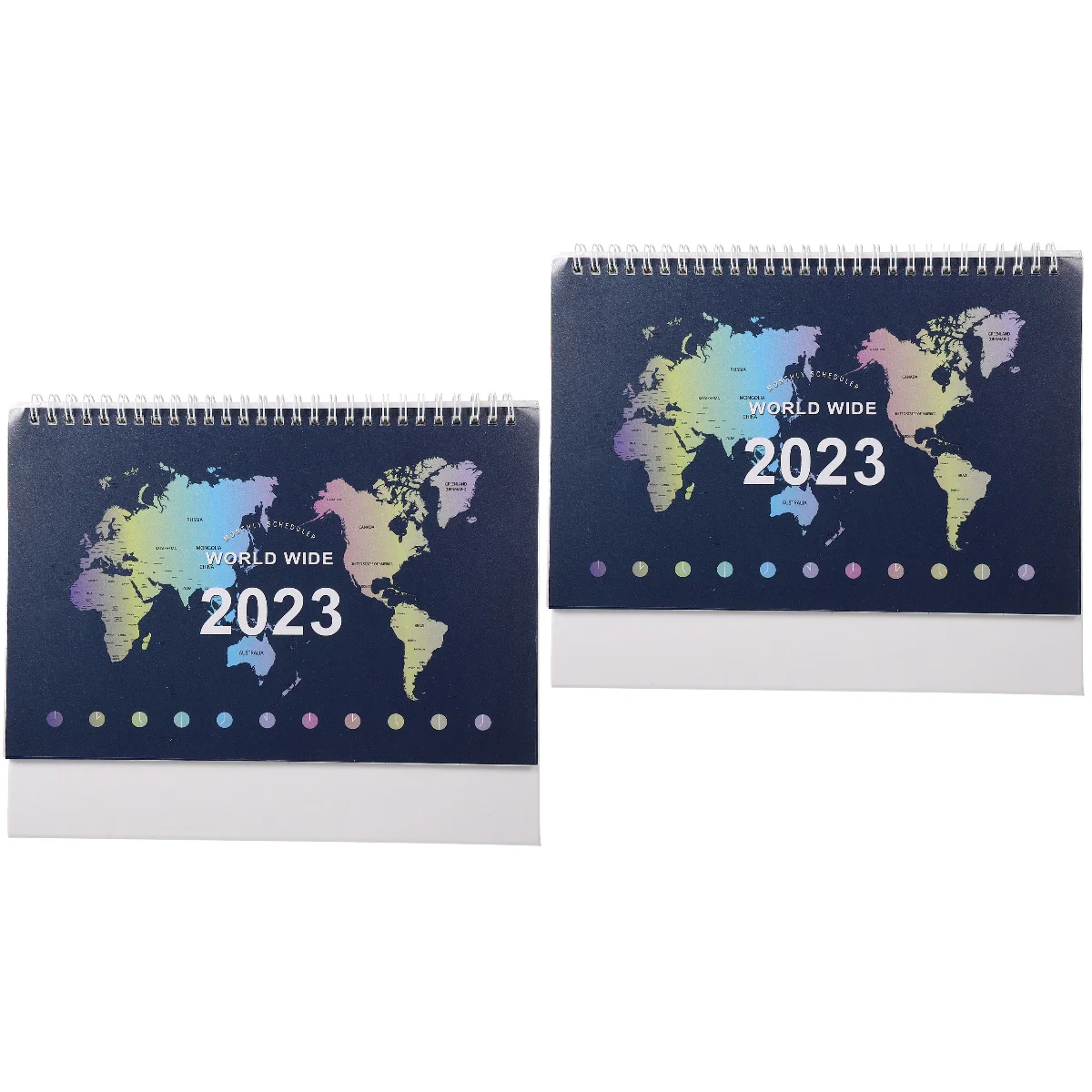 

2pcs Simple Desk Calendar Decorative Calendar Desktop Time Schedule Planning Calendar