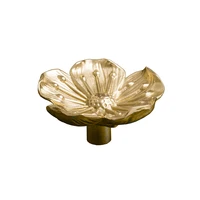 Retro Brass Golden Cabinet Knobs Copper Plum Blossom Flower Knobs and Pulls Kitchen Door Handles for Furniture Hareware
