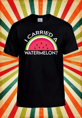 Бейсбольная Футболка унисекс Я носила арбуз мужская и женская футболка грязного