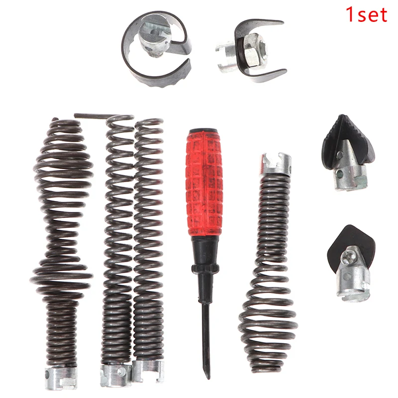 

1 Set 16MM Diameter Pipeline Dredge Device Spring Drill Machine Drain Cleaner Combination Cutter Head Adapter Joint Connector