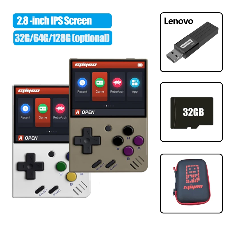

Портативная игровая мини-консоль Miyoo, 2,8 дюймов, IPS экран, игровой плеер, портативные классические игровые консоли, карманная консоль для под...