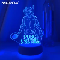 game playerunknowns battlegrounds 3d led night light 16 colors changing remote control nightlight cool event prize lamp pubg