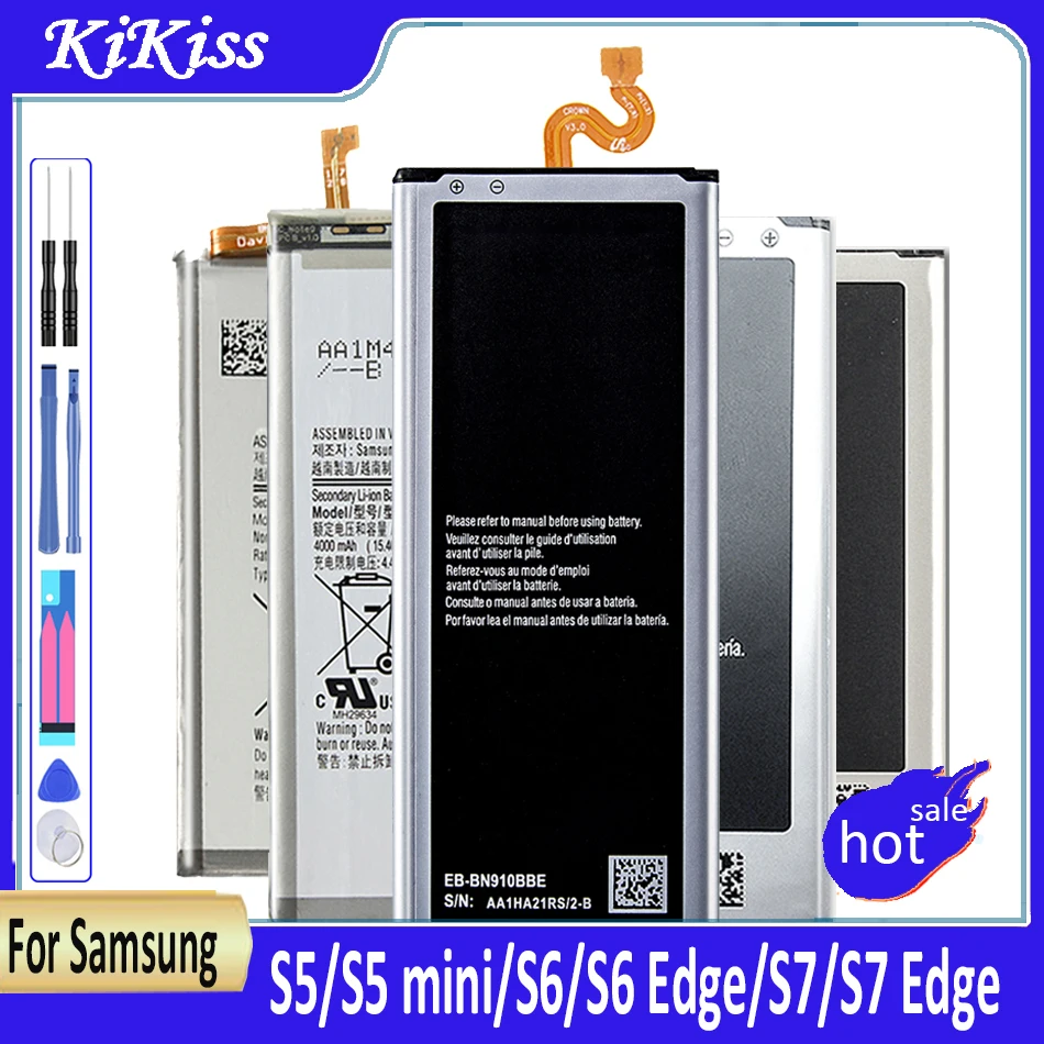 Аккумулятор большой емкости для Samsung Galaxy S5 mini S5mini S6 S7 Edge G920F G925F G930F G935F