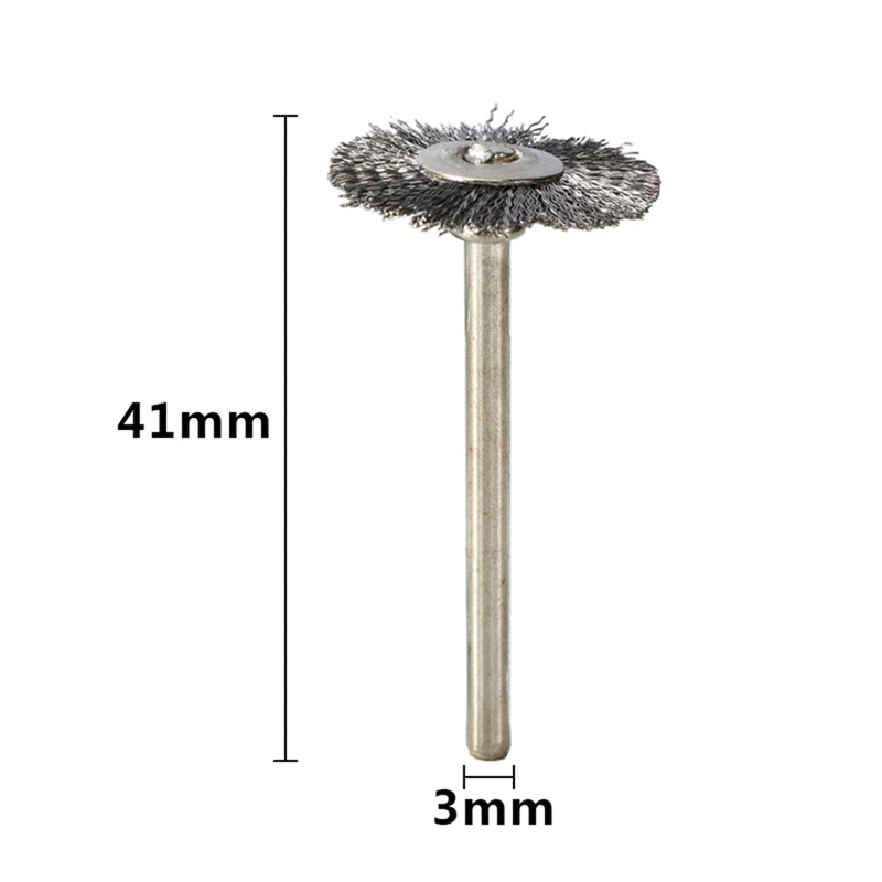 SEWS-40 шт. Набор щеток из зернистой латунной стальной проволоки (3 мм) для Power Dremel
