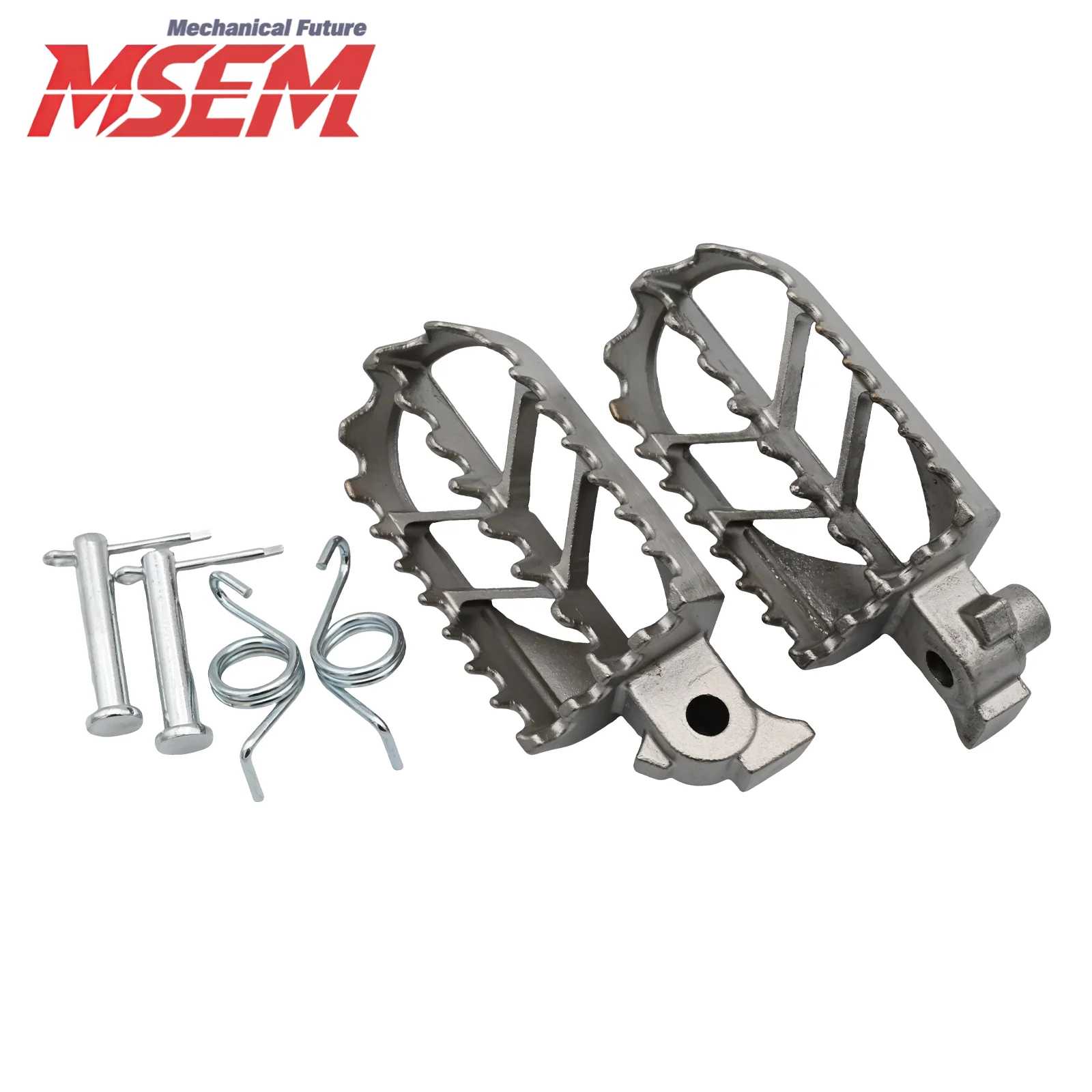Фото Универсальные подножки из нержавеющей стали для мотоциклов Honda CRF 50/70/80/100, Yamaha TW200, для мотокросса и внедорожных мотоциклов №3