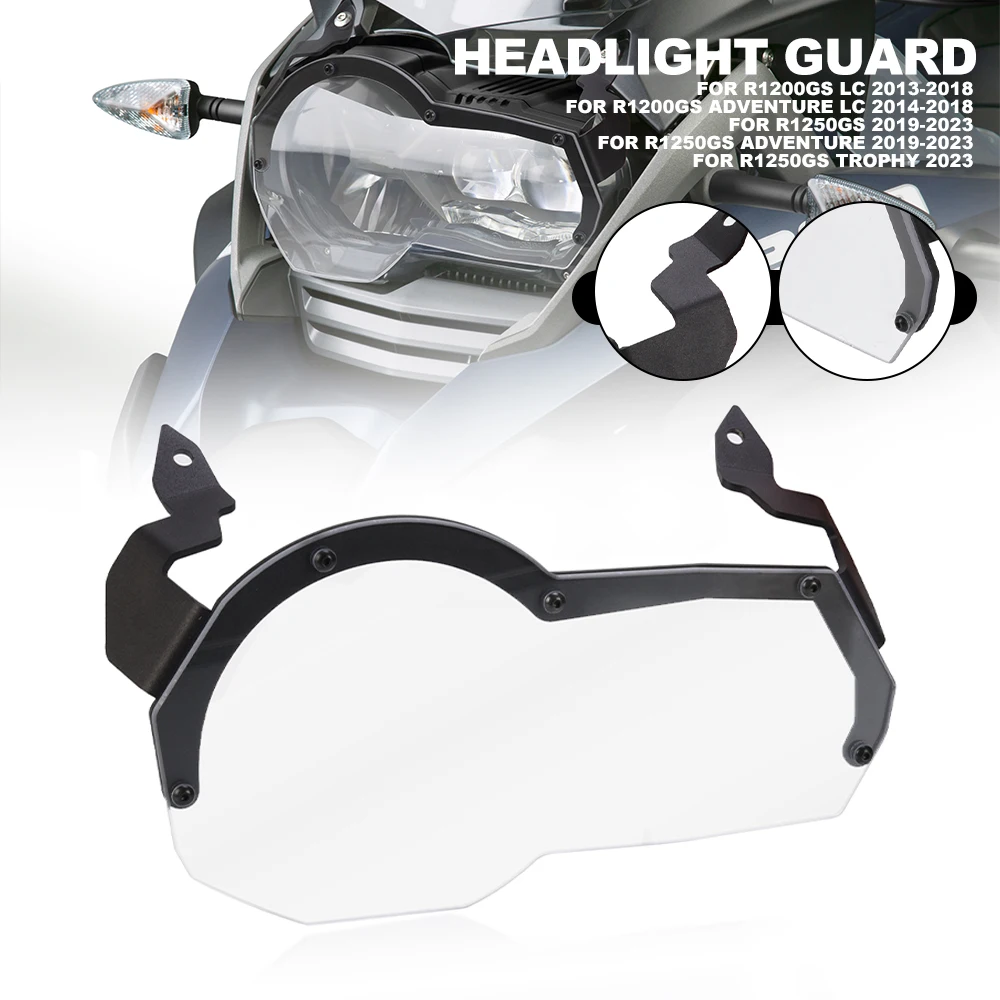

For BMW R1200GS R1250GS LC Adv Motorcycle Headlight Guard Protector Lens Cover Transparent R 1200 1250 GS adventure 2013-2023