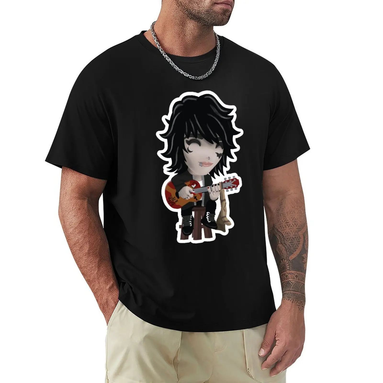 Фото Футболка Johnnie Guilbert youtooz с виниловым принтом, повседневная, легкая, летняя, с коротким рукавом. №1