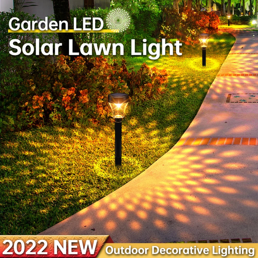 

2022 Solar LED Lawn Light Outdoor Waterproof Garden Decor Lamp For Pavilion Yard Landscape Buried Lamps Garden Lighting Colorful