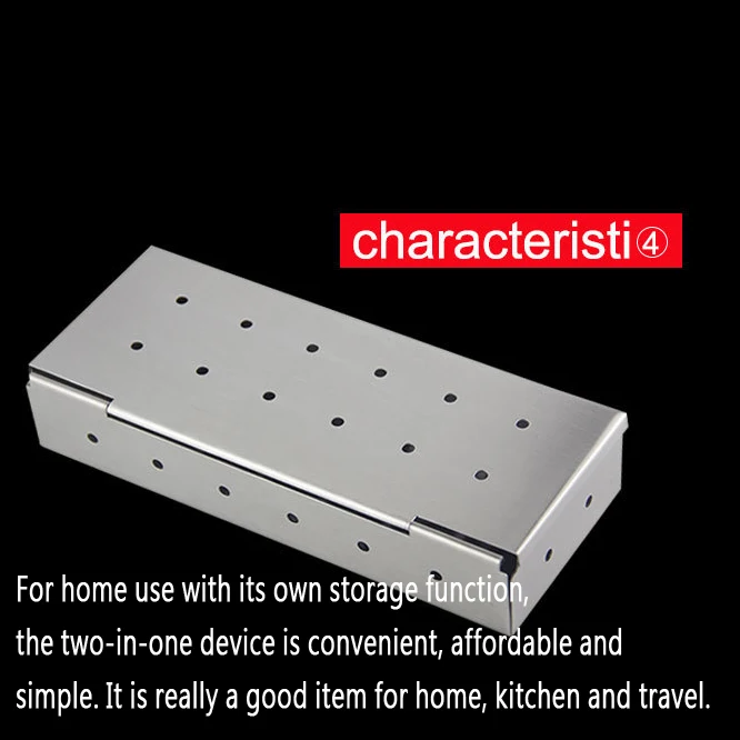 Stainless Steel Grill Smoke Box Washable BBQ Wood Chip Smoker Case Durable Wood Pellet Charcoal Gas Grilling Smoke Generator for images - 6