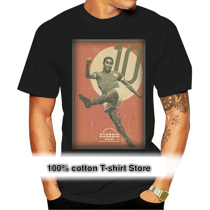 

Eusebio Portugal Shirt T Shirt Top Vintage Look Tshirt New Hip Hop Fashion Top Free Shipping 2021 Officia