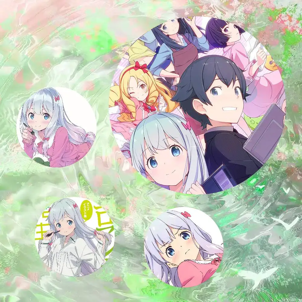 Фото Значки-броши с персонажами аниме Eromanga Sensei, мультяшные значки для друзей, украшения для рюкзаков и одежды, коллекционные аксессуары, подарок №2