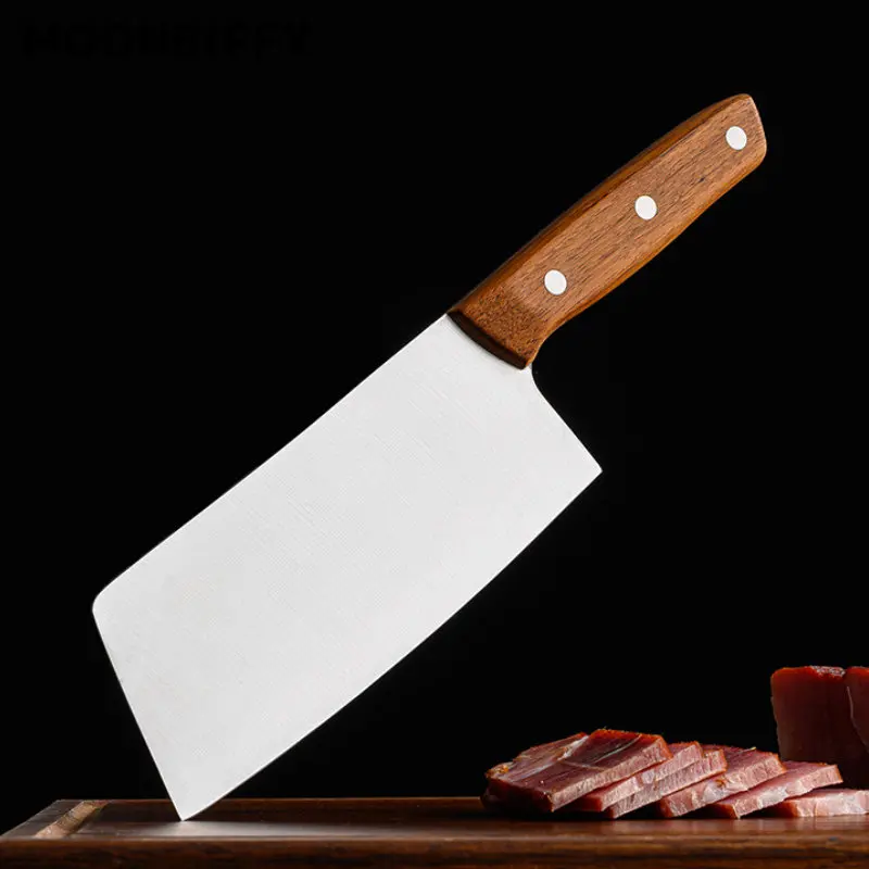 

Японский кухонный нож шеф-повара из нержавеющей стали, резец мясника с деревянной ручкой, для нарезки фруктов, овощей, мясника, инструменты