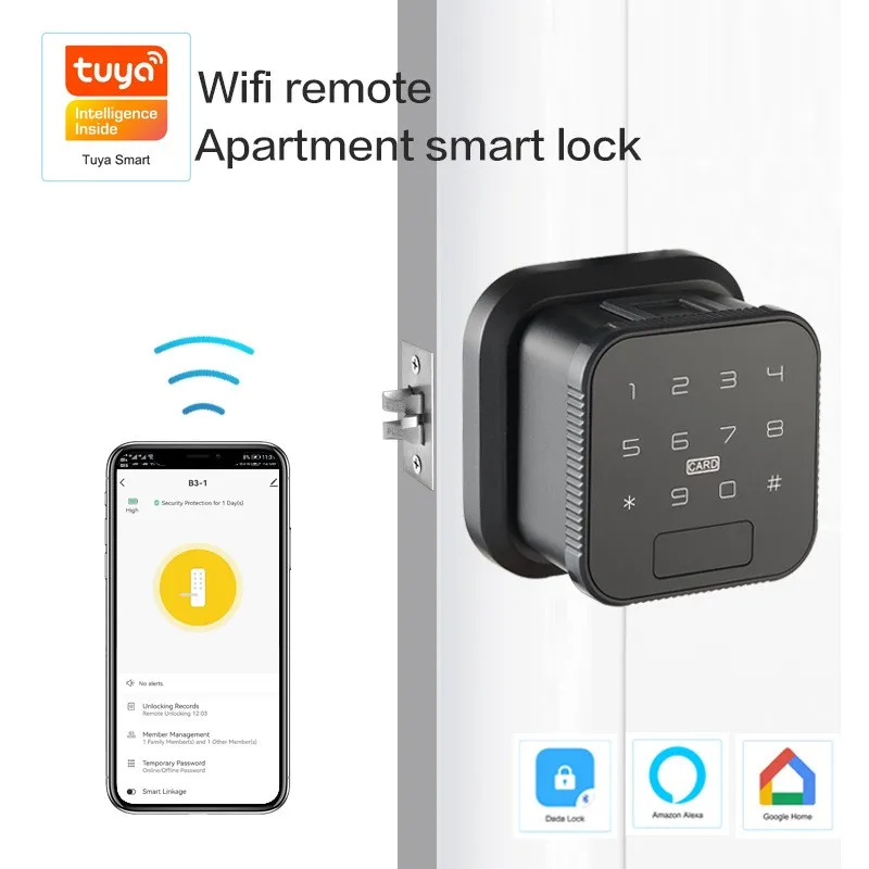 

Z50 SmarDeer Smart Lock for Wi-Fi Fingerprint lock Wooden door Electronic Lock Keyless entry Fingerprint/Password/Card/Key/App