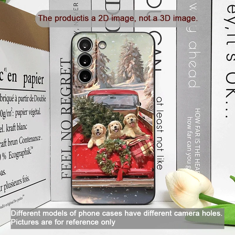 Фото Рождественские грузовики с рисунком собаки, чехол для телефона Motorola Moto Edge 50 Fusion 40 30 Neo G34 G24 E14 G75 G85 G54 5G, мягкий чехол №2