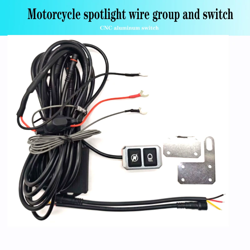 

Кабель прожектора для мотоцикла и переключатель управления ближним светом дальнего света 12 В 24 В стробоскопический проводной переключатель из алюминиевого сплава с ЧПУ