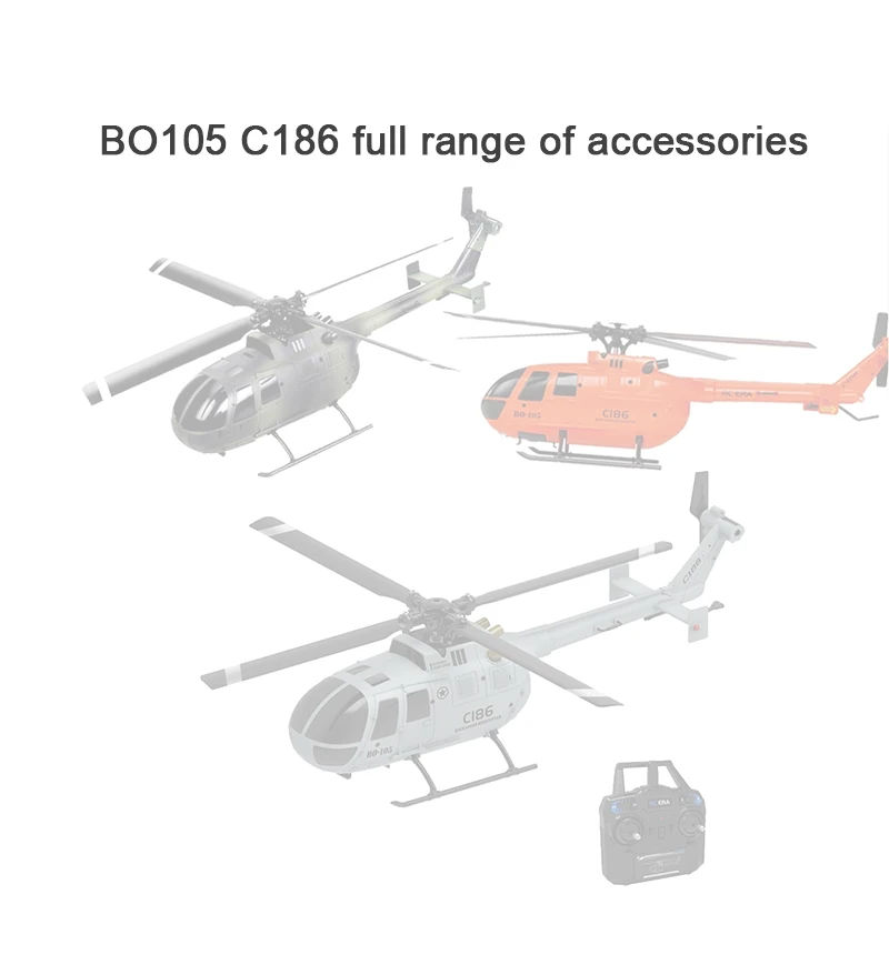 

Пульт дистанционного управления Bo105 C186 RC, запасные части для светодиодного самолета, пульт дистанционного управления, пропеллер, штатив, зарядное устройство, роторная головка, рулевое управление шестерня корпус и т. д.