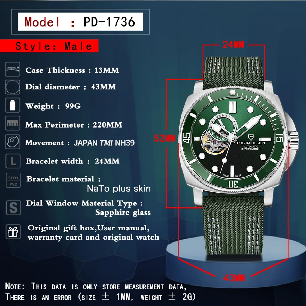 Часы PAGANI DESIGN Мужские с керамическим