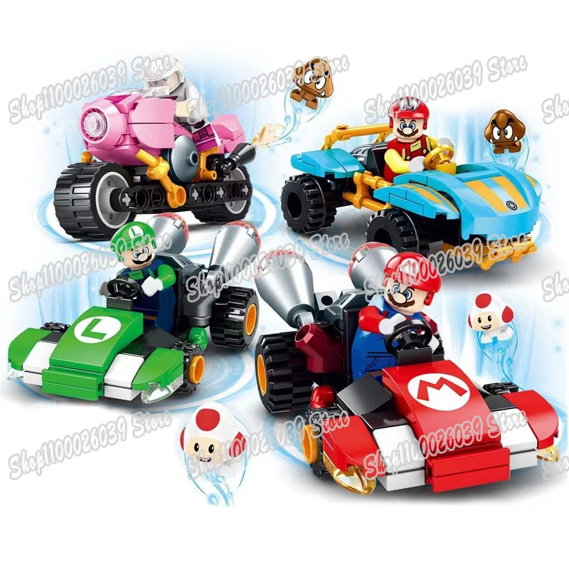 

Super Bros Mario Blocks Luigi The Mighty Bowser Mini Action Toy Figures Building Block AssembleToys Gifts For Children Gifts