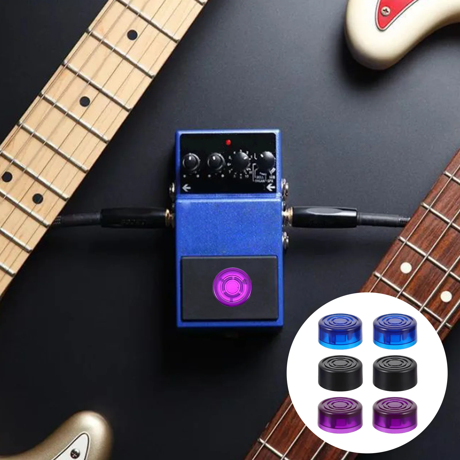 

Guitar Pedal Topper Cap Effect Footswitch Caps Switch Nail Protection Foot Effector Toolsblackbutton Toppers Control Knobs