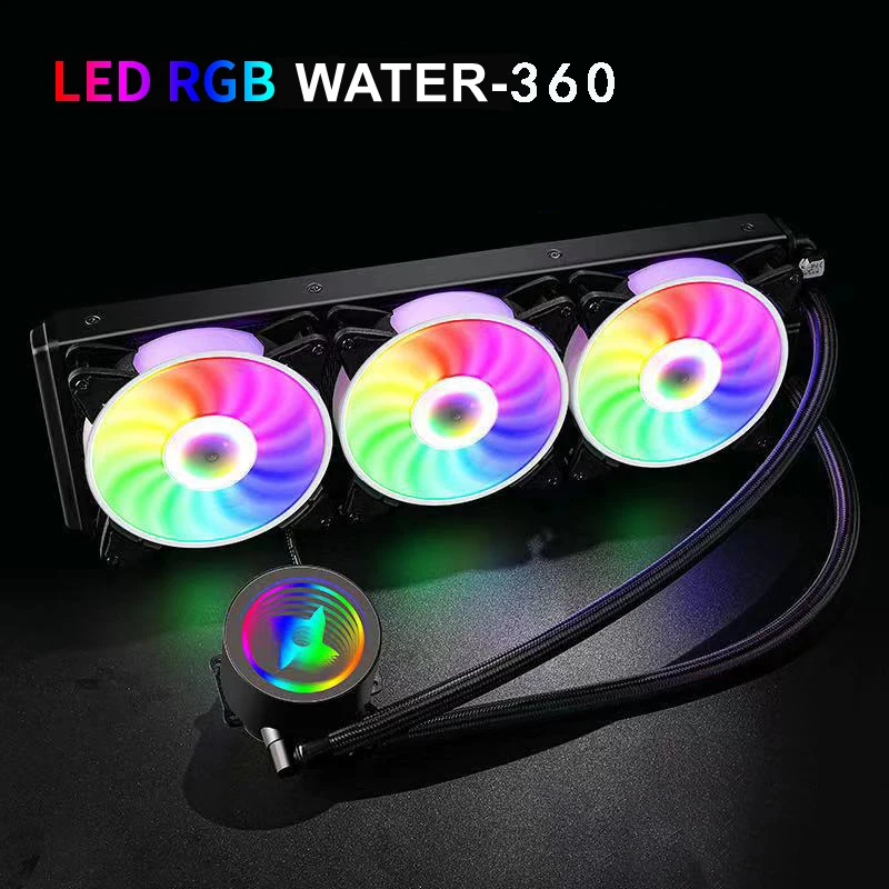 Кулер для водяного охлаждения процессора вентилятор RGB Intel LGA 1150 1151 1155 1200 1366 2011 AMD AM3