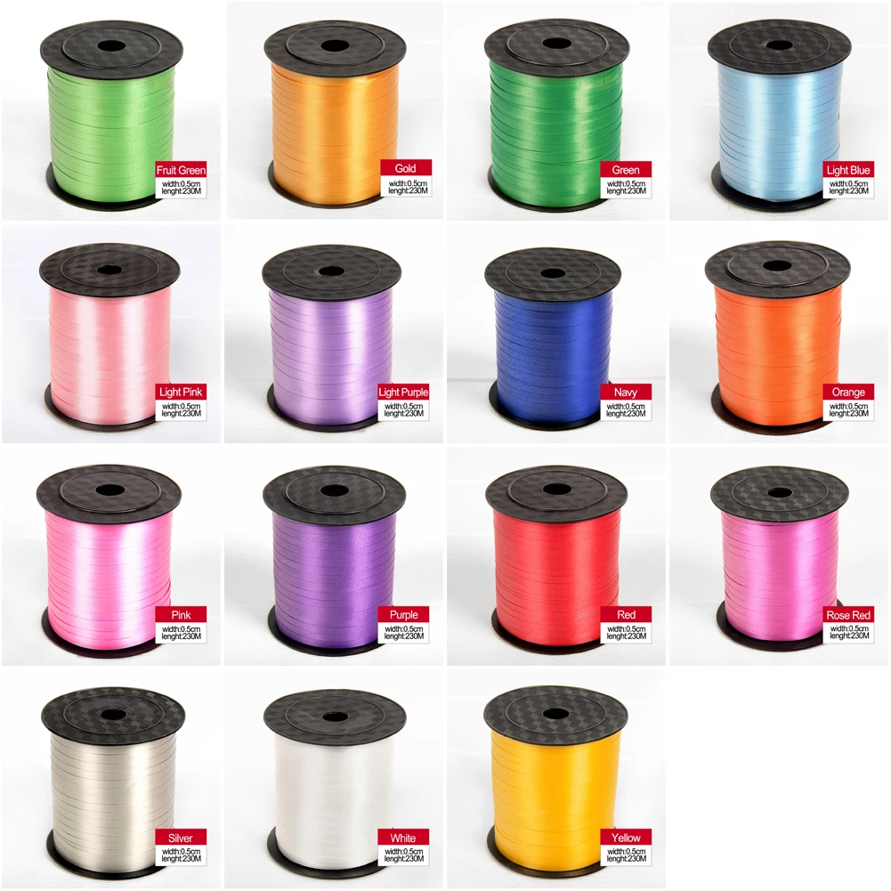 

Coloured Ribbon Roll 5mm Wide Double 250Yards Gift Wedding Birthday Wrap Handmade Gift Wrap Party Wedding Decorative