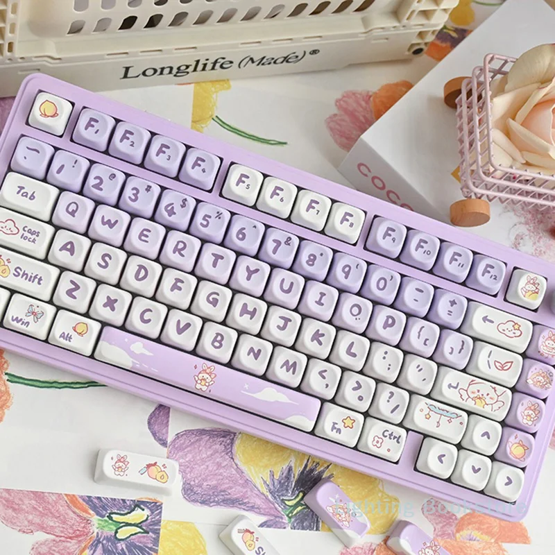 140 клавиш колпачки для с милым котом кроликом щенком и медведем профилем MOA