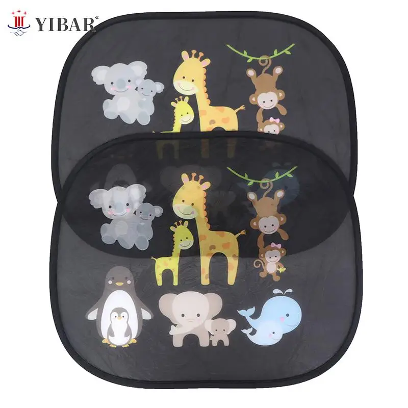 

2PCS Car SunShade For Baby Kids Children Window UV Sun Shades Animal Foldable