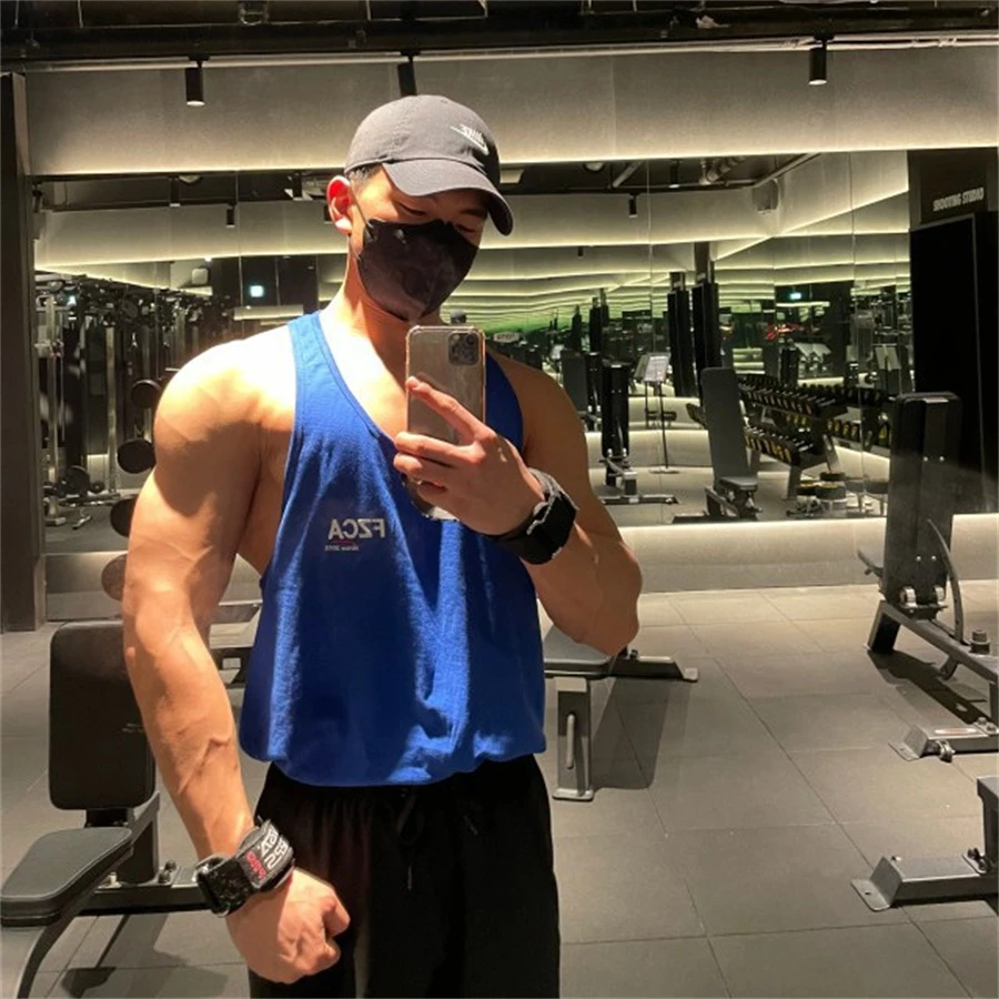 

Gym Muscle Cotton Workout Tank Top Mens Sleeveless Sportswear Shirt Stringer Fashion Clothing Bodybuilding Singlets Fitness Vest