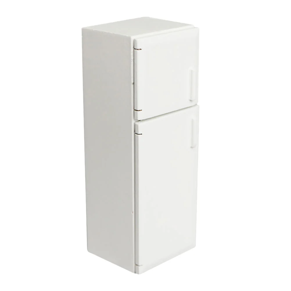

Мини-холодильник, имитация украшения для дома, двойная дверь, миниатюрная модель, белая мебель, микро-сцена для кукольного домика