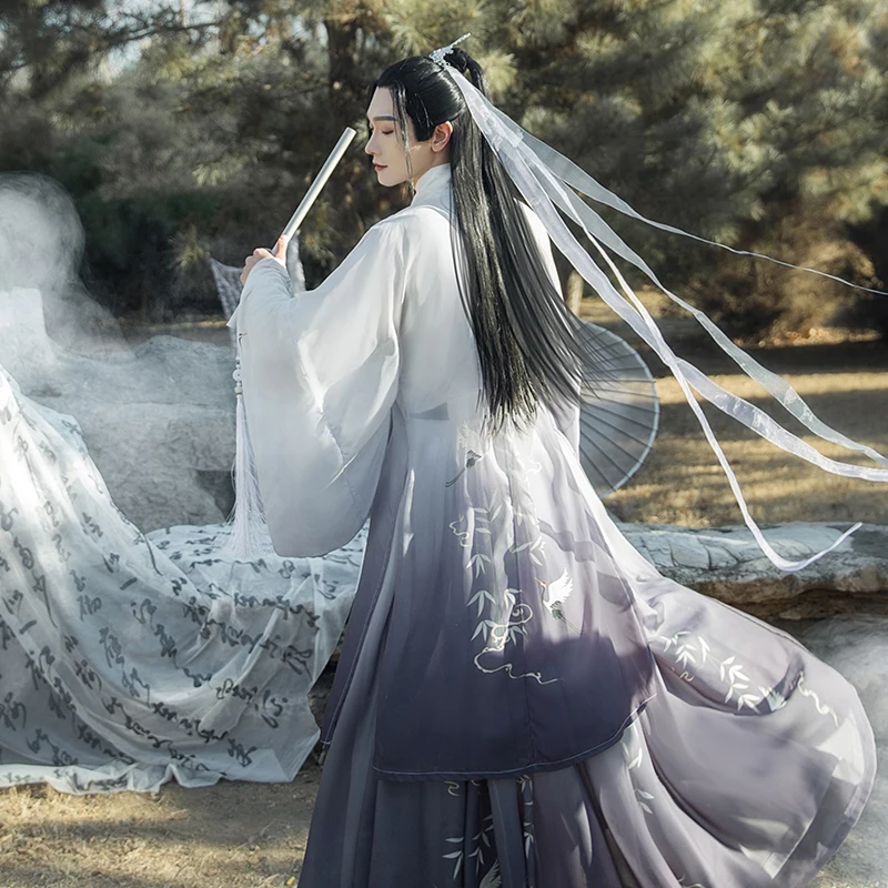 Hanfu Cos Мужской китайский стиль Женский древний костюм Xiake с перекрестным
