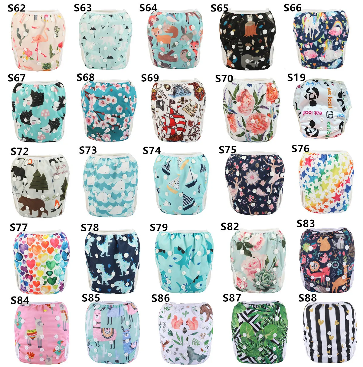 1 шт. многоразовые подгузники для мальчиков и девочек