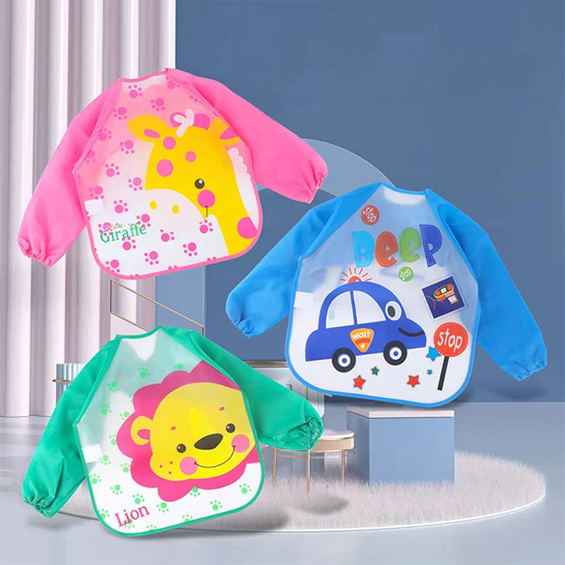 

Baby Bibs Waterproof Kid Eating Clothing Children's Long Sleeves Feeding Smock