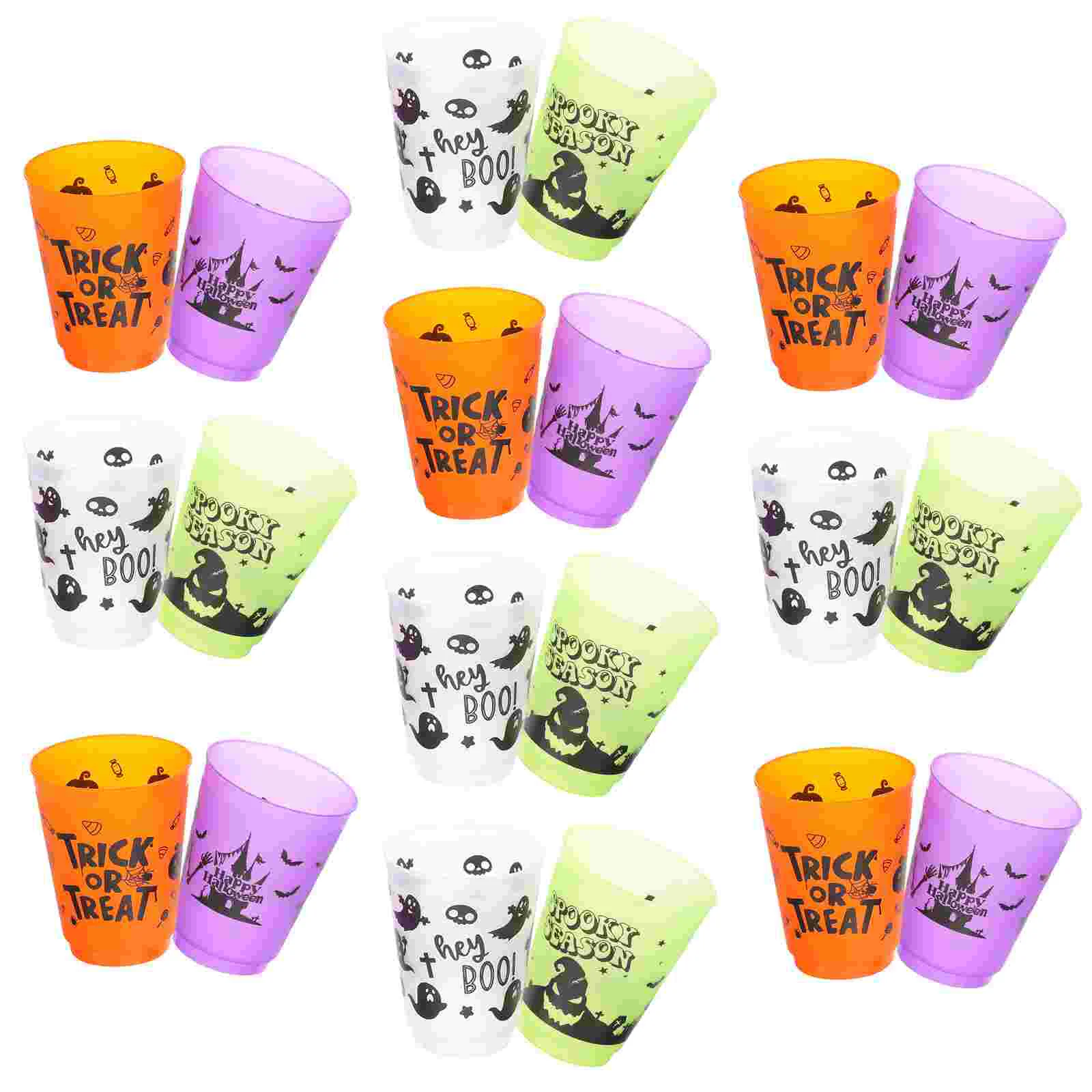 

20 шт., пластиковые чашки для Хэллоуина
