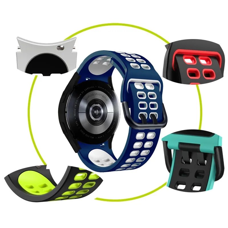 20mm Silicone Strap for Samsung Galaxy watch series 4 Classic 46mm 42mm 5 pro 45mm Silicone bracelet Galaxy Watch 5/4 44mm 40mm
