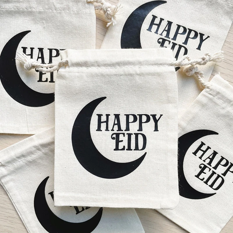 

5pcs happy Eid Mubarak candy chocolate gift bag Money Pouch Muslim Islamic Ramadan Kareem Holiday Party Al-Adha Iftar decoration