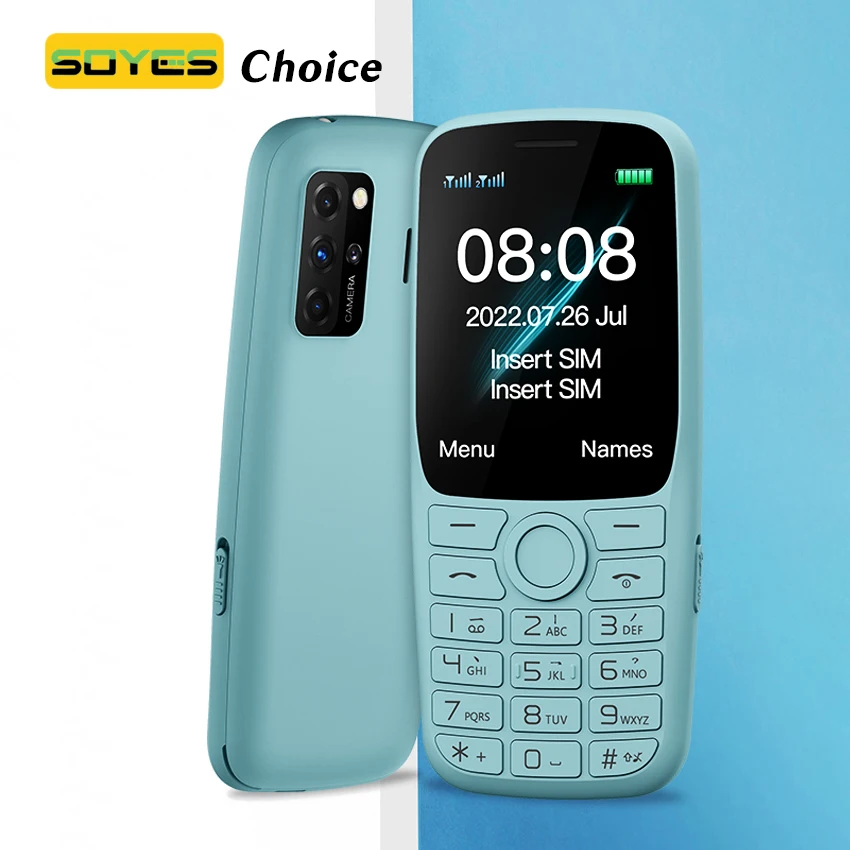 SOYES S10T 2G GSM Mini Keyboard Phone Loud Speaker Cellular Cenior Mobile Phone With 800mAh Powerful Flashlight Cellphone