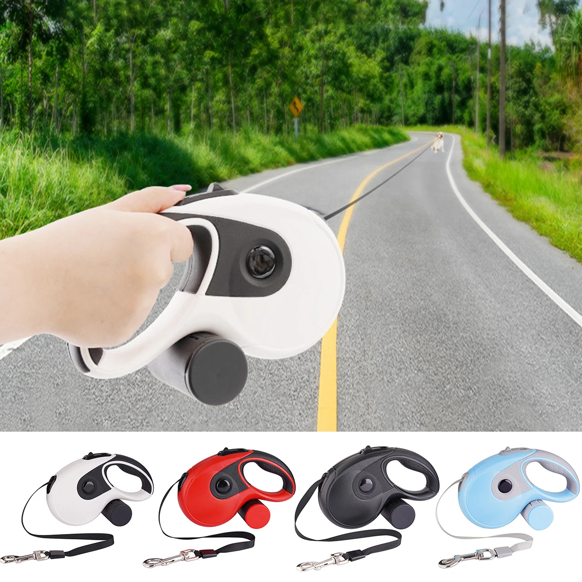 

Hand Dog Leash Dog Running Leash Reusable Automatic Extending Retractable Dog Training Leash Durable Dog Traction Rope Dog