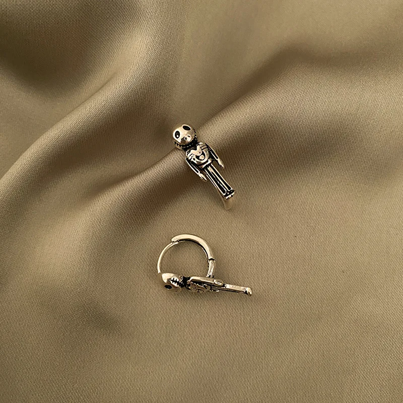 Серебряные креативные дизайнерские серьги в стиле ретро форме Alien Fuyuan