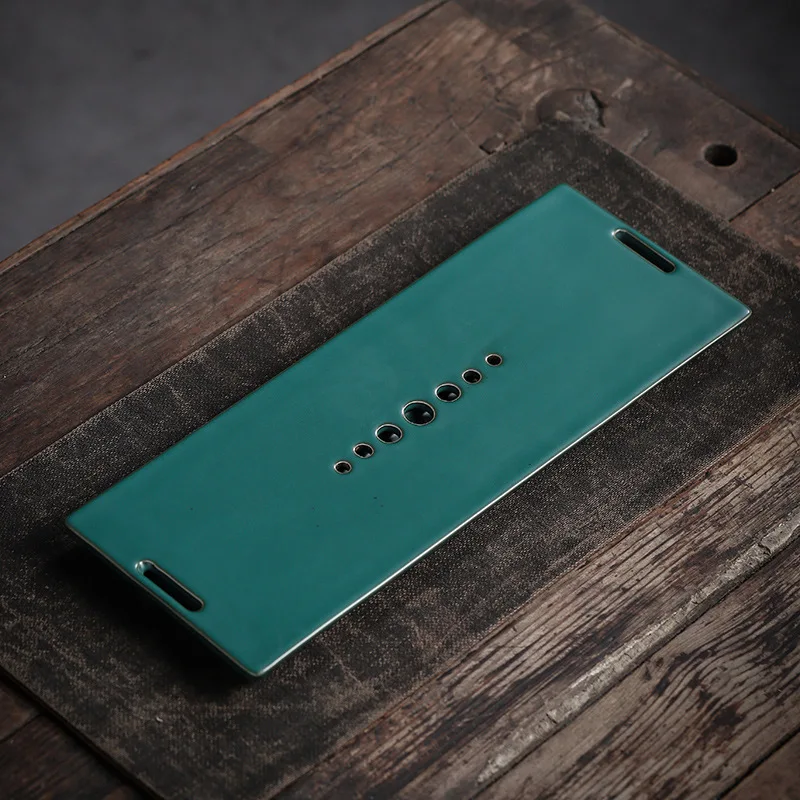 

Керамический поднос для чая, бытовой семейный поднос для хранения воды, прямоугольный поднос для сухого чая, маленький чайный столик, простой поднос для кастрюли