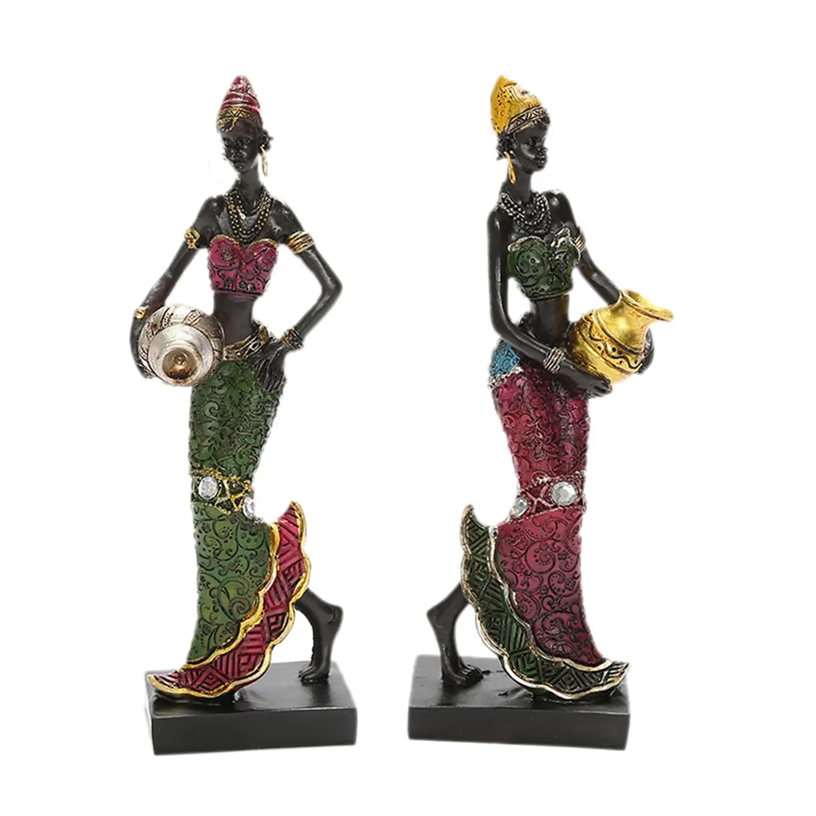 

2 шт., винтажные фигурки африканских женщин