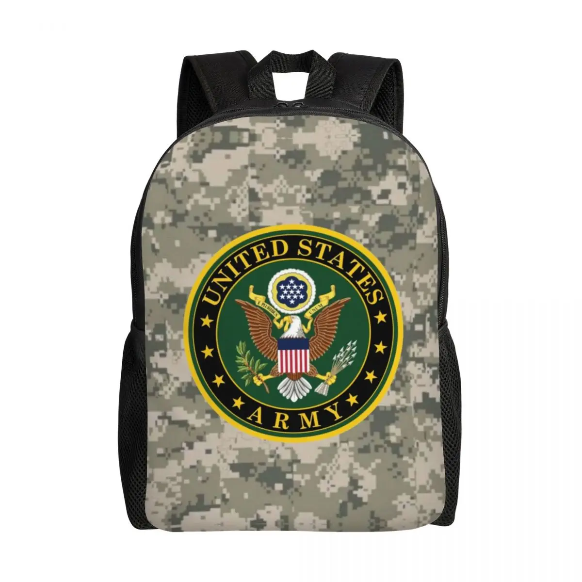 United States Army Camo Backpack Unisex School College Students Bookbag Fits 15 Inch Laptop Military Tactical Camouflage Bags