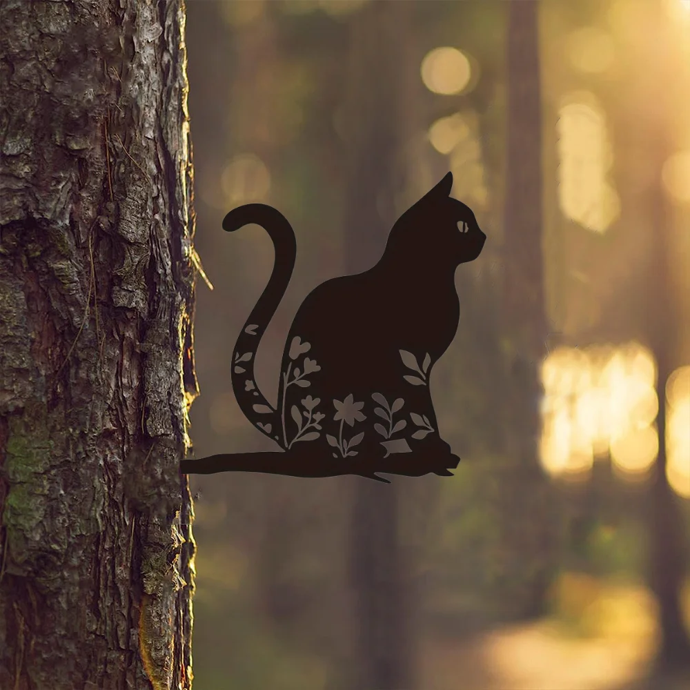 Металлический Силуэт Садовый Кол Для Кошек Трансформируйте Свою Зону На