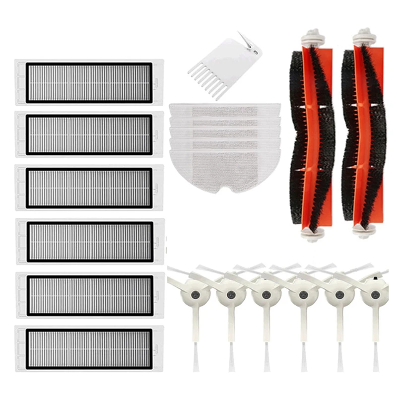 

20PCS Filter Kits for Xiaomi Mijia S50 S51 S55 S5 S6 Vacuum Cleaner Accessories Mop Cloth Roll Brush Spare Parts