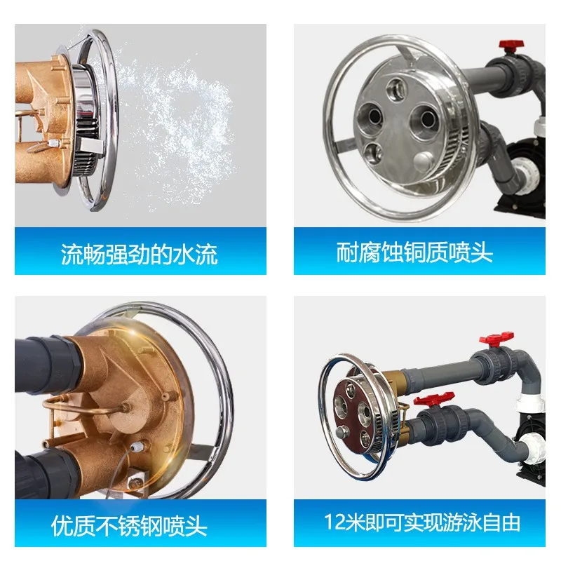 Фото Устройство для противоточного плавания и массажа Pool Countercurrent Trainer Endless Surf Jet Massage Propulsion Device для домашнего спа и тренировок в бассейне №3