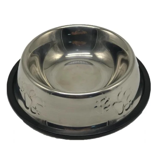 

202499- Ally Paws Decorated Cat Dog Steel Baby Bowl 18cm 16 Self 407492528
